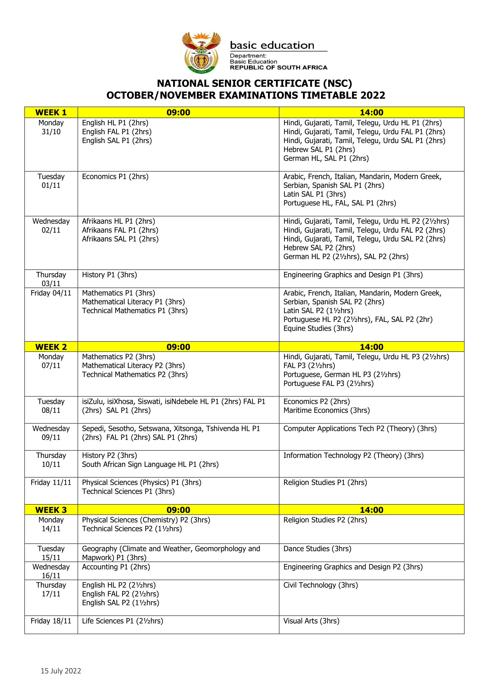 2022 Nov NSC timetable 1 Digital Street